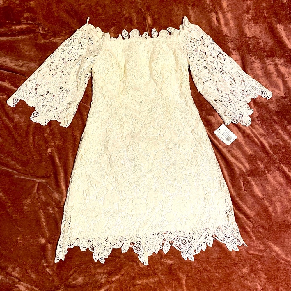 Bridal Lace Off Shoulder Ivory Dress